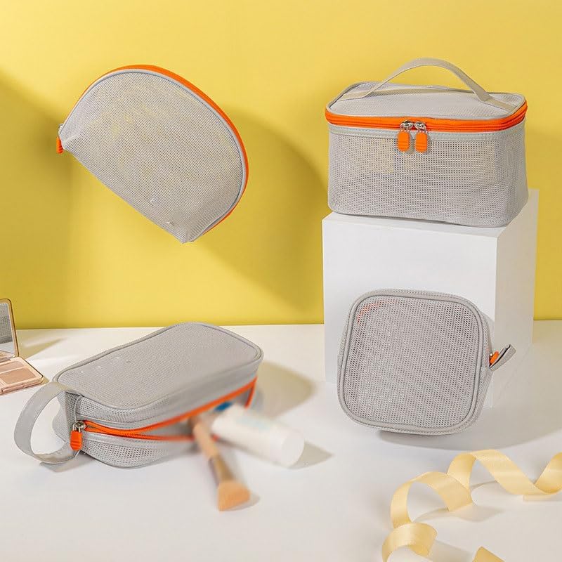 Hand-held Storage Bag Travel Cosmetics Mesh Beach Large Capacity image 5