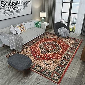 Perzische Stijl Super Zachte Flanel Antislip Tapijt 3D Printen Woonkamer Slaapkamer Tapijt Woondecoratie Mat W11256…