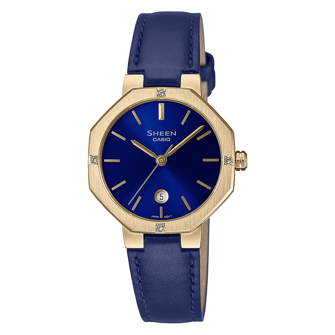 Casio Women Leather Analog Blue Dial Watch-She-4543Gl-2Audf, Band Color-Blue (B0C28LDCD5) Amazon Price History, Amazon Price Tracker