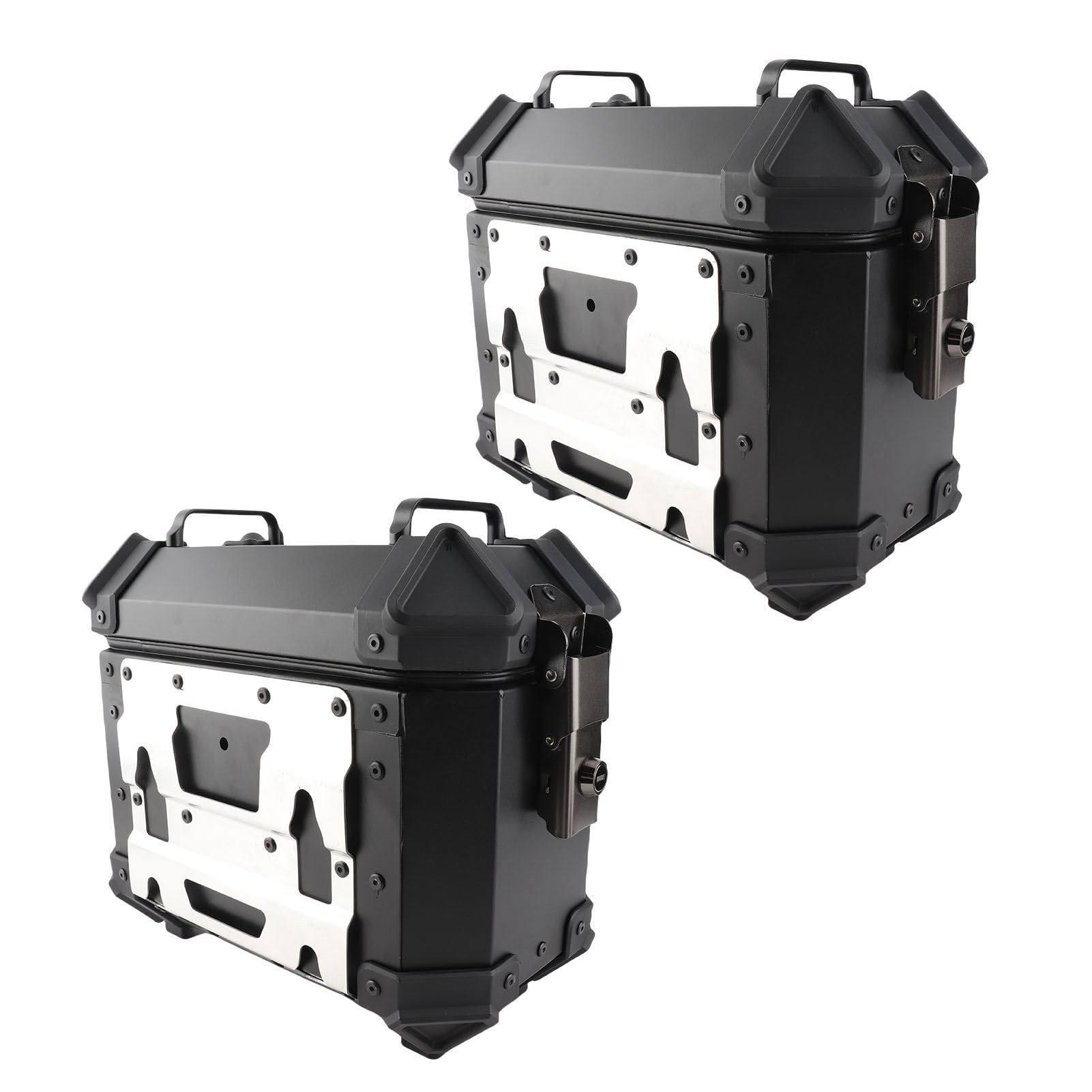 Universal Fit Aluminium Alumside Case 18L Lewy Prawy Pudełko na twardą Siodło z Pudełkiem z szafką na Rack i bagaż