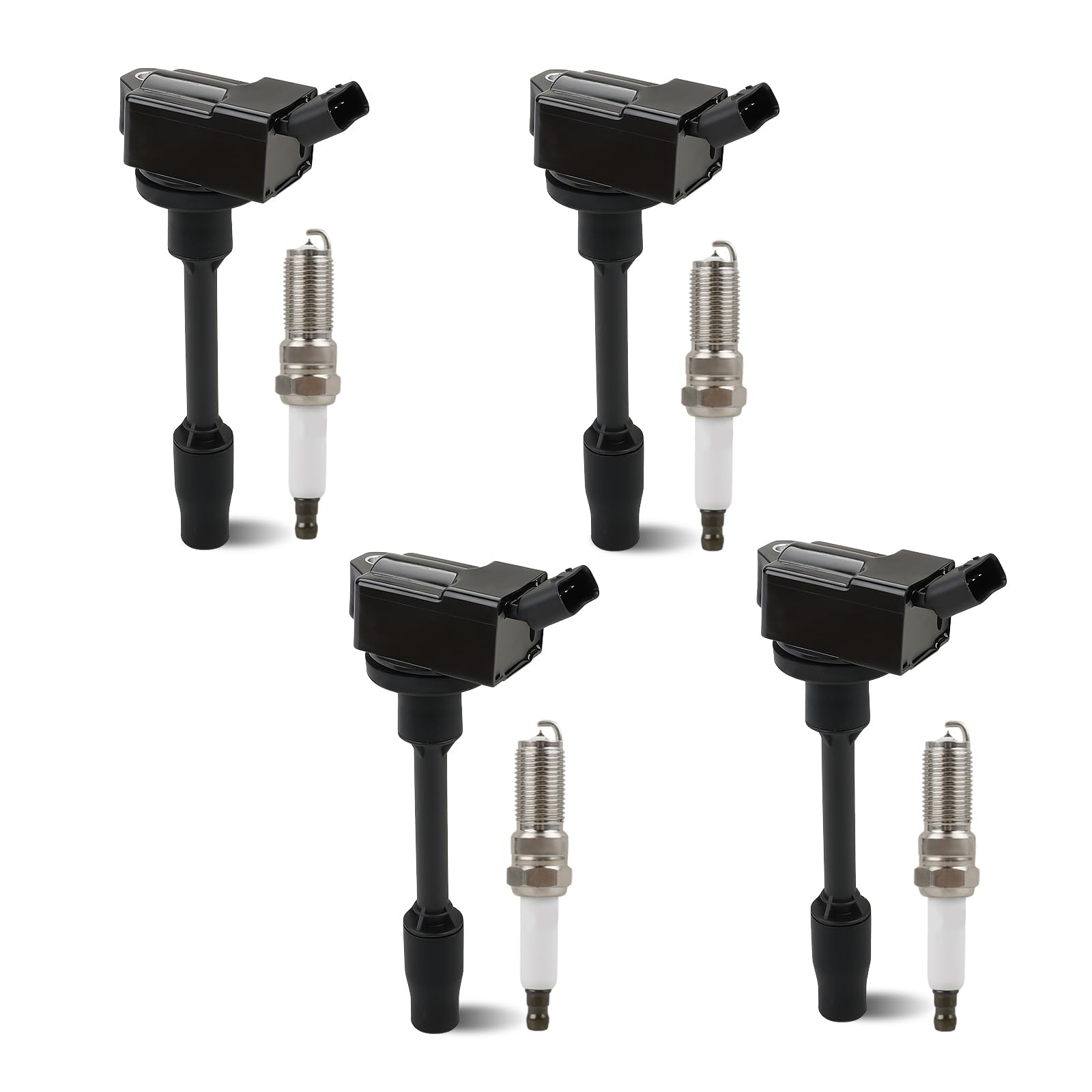 JDMON Ignition Coils Pack and Spark Plug Compatible with Toyota Prius L4 1.8L 2016 2017 2018 2019 2020 2021 Replacement for UF811 9091902272 3517-4Pcs