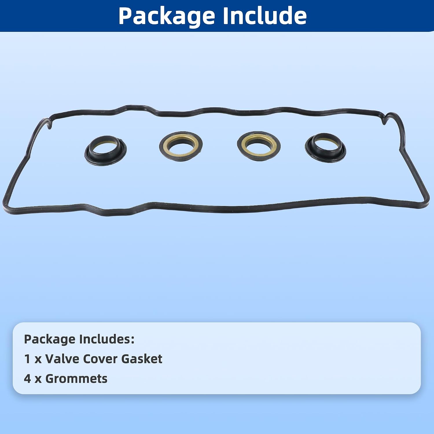 VS50304R1 Engine Valve Cover Gasket Set for 1992-2001 Toyota Camry RAV4 Celica MR2 Solara, 1987 1988 1989 1990 1991 1992 1993 1994 1995 1996 1997 1998 1999 2000 2001, L4 2.2L 2.0L