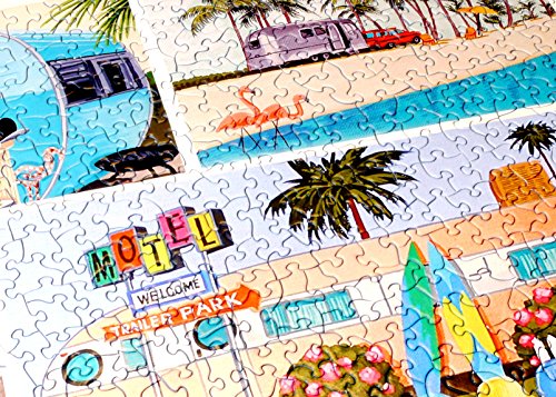 Vintage Retro Trailers 1000 Piece Jigsaw Puzzle By Hennessy Puzzles - 5