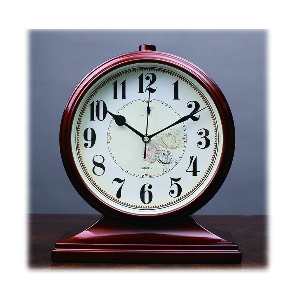 Reloj de escritorio grande y silencioso con péndulo de diseño elegante natural