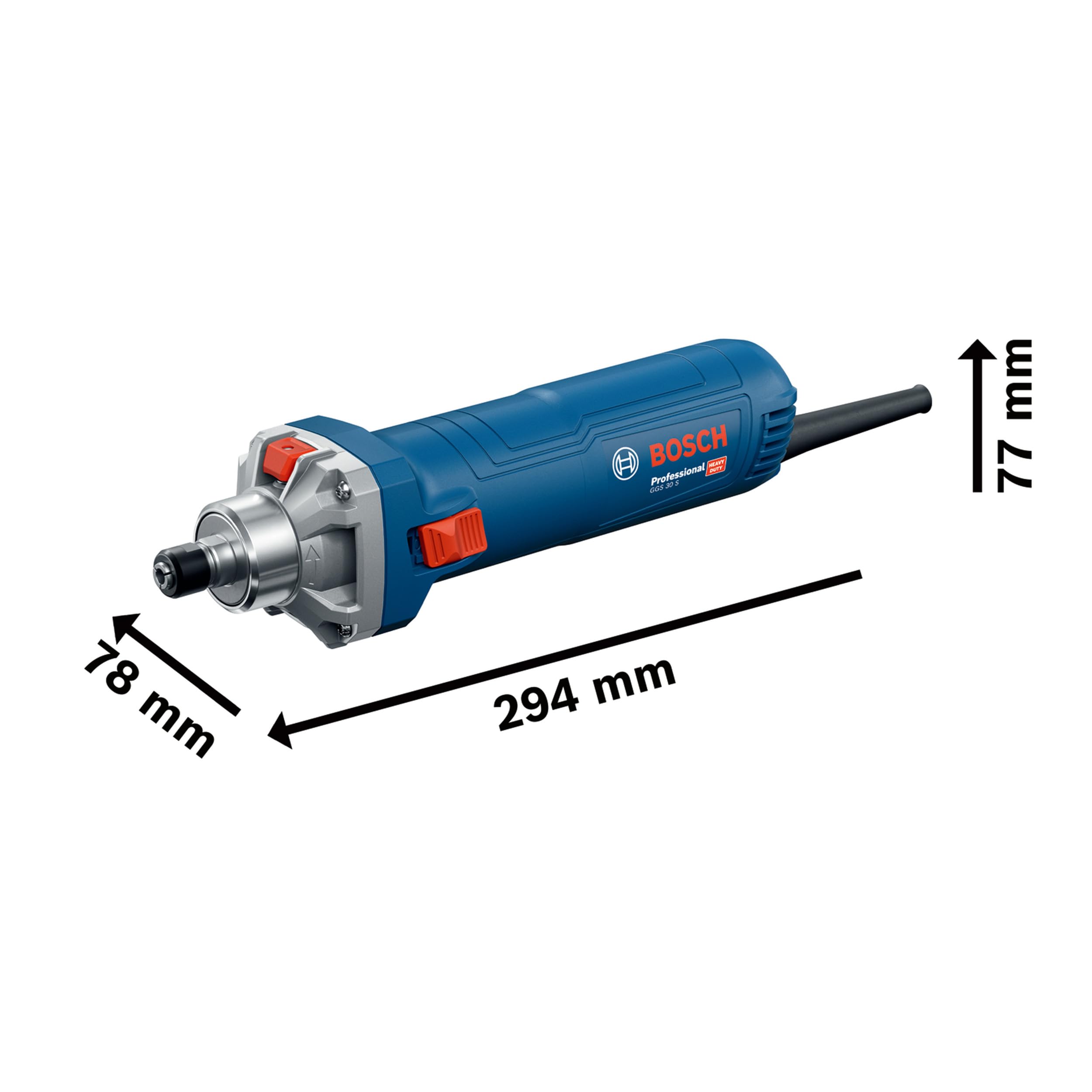 Bosch Professional Smerigliatrice assiale a filo GGS 30 S (incl. chiave)