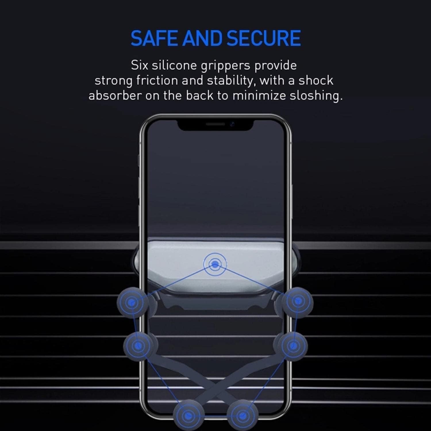 Robusto Soporte Movil Coche Nuevo Soporte Universal para Teléfono De Coche GPS Gravity Holder para En Ninguno Magnético para Plegable Duradero