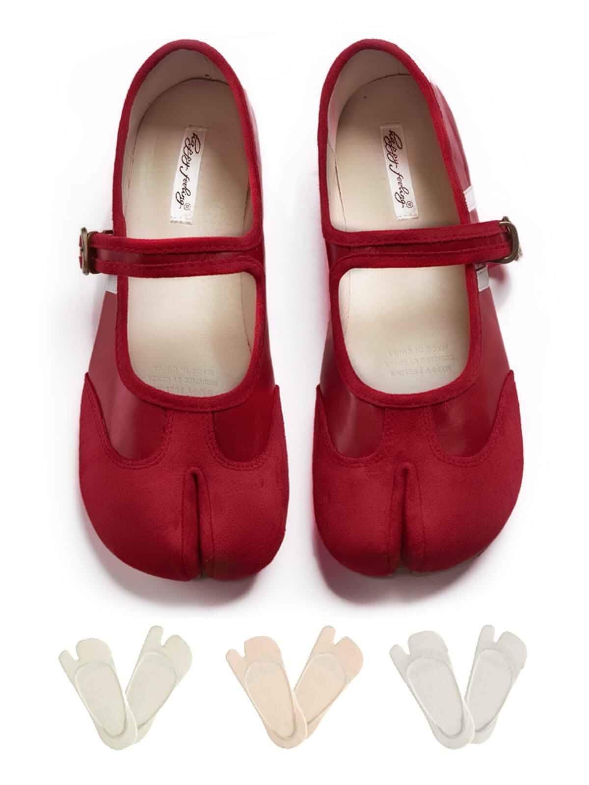 Tabi Shoes Women Mary Janes Ballet Flat - Low Top Split Toe Orthopedic Cute Casual Comfortable Walking Lightweight Female Solid All-Match for Daily Wear Beach Travel Athleisure Standing All Day