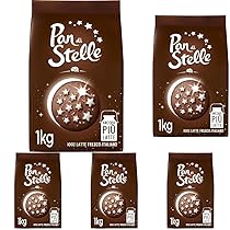 Pan di Stelle Biscotti Frollini con Cacao, Cioccolato e Latte Fresco Italiano, Colazione Ricca di Gusto, 1 Kg (Confezione da 5)