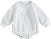 Kayotuas Baby Neutral Clothes Cute Bubble Romper Sweatshirt Oversized Long Sleeve Bodysuit Warm Fleece Sweater Onesie Outfits