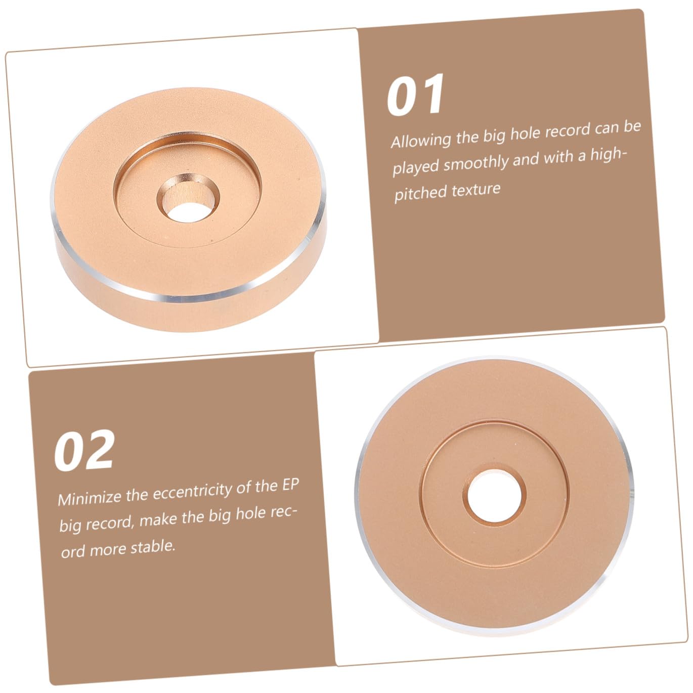 BESTonZON 3 Pezzi Adattatore Convertitore 45 Accessori Per Dischi Disco In Vinile Da 7 Pollici Cupola Album Adattatore Per Dischi Adattatore Per Dischi Da 45 Giri Giradischi Adattatore