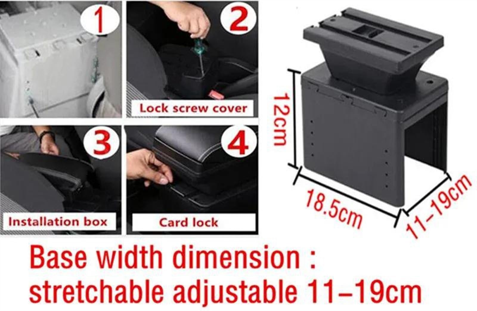 Box Bracciolo Con Supporto Multifunzionale Imbottito In PU Per Accessori La Modifica Degli Interni Dell'auto Per I20 2021-2024 Consolle centrale(B2 Black red 3USB)
