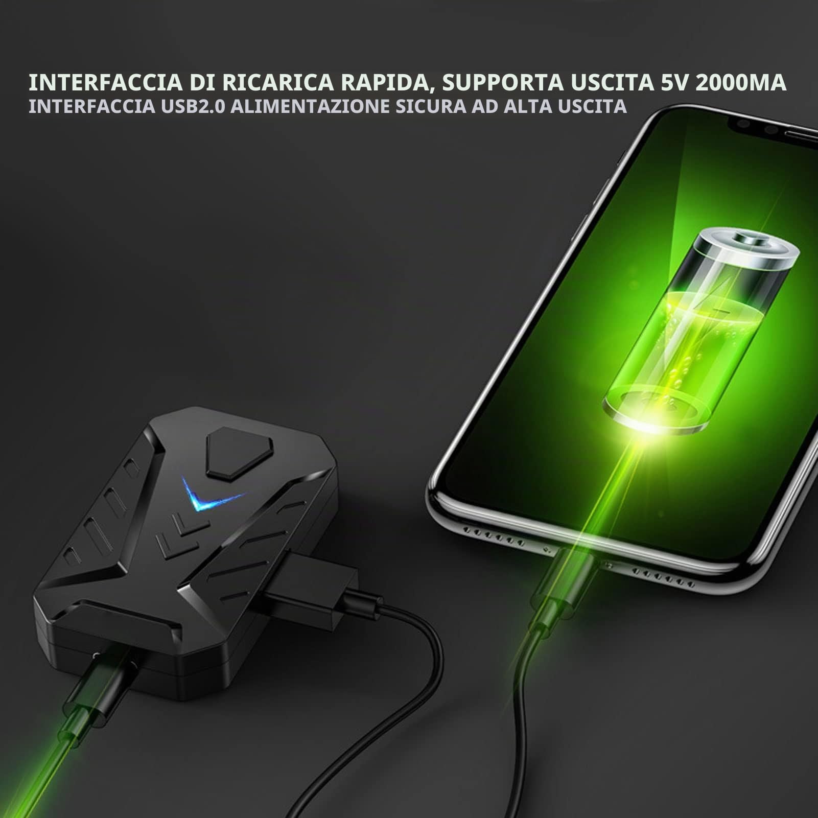 Combo Tastiera e Mouse da Gioco a Mezza Mano, Convertitore Mouse Tastiera Meccanica da Gioco 4 in 1, Tastiera Retroilluminata a LED a 39 Tasti Cablata per Android, Harmony, IOS da