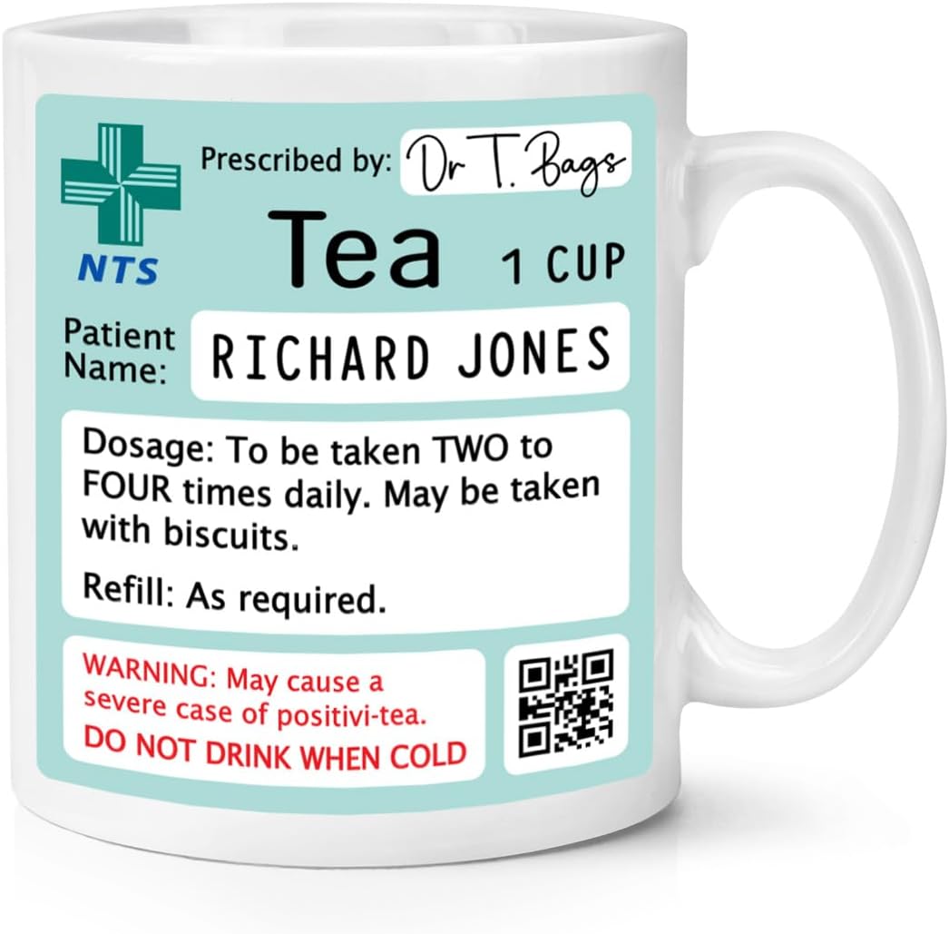 Gift Base Personalised Name Tea Prescription 10oz Mug Cup