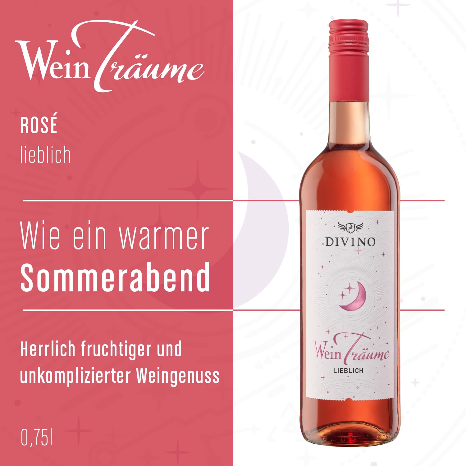 DIVINO Weinträume Wein Probierpaket - Cuvée Rot, Cuvée Weiß & Cuvée Rosé - Deutsche Weine von der fränkischen Premiumgenossenschaft (6 x 0,75 l)