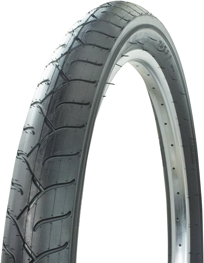 Wanda Fat Bike Bicycle Tire White Wall 26 x 3.0, for Beach Cruiser, Chopper, (Black)