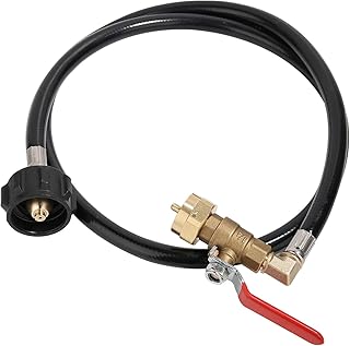 Solimeta Propane Refill Adapter Hose with ON/Off Control Valve, 350PSI High Pressure Refill Propane Hose, Propane Tank Refill Adapter