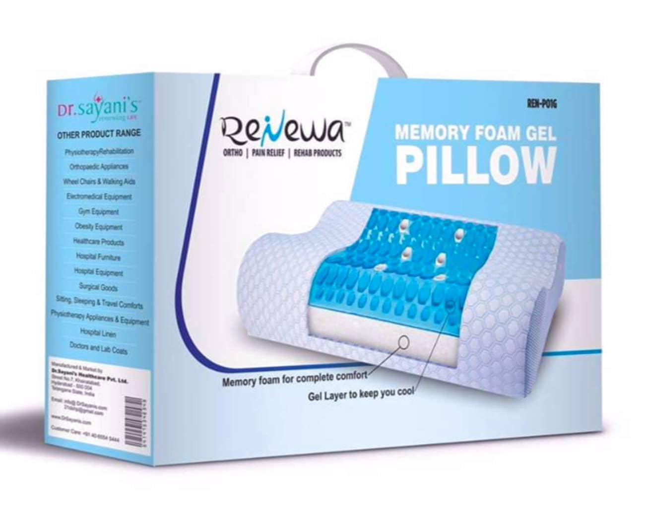 RENEWA Memory Foam Pillow - Neck Pain Relief -6
