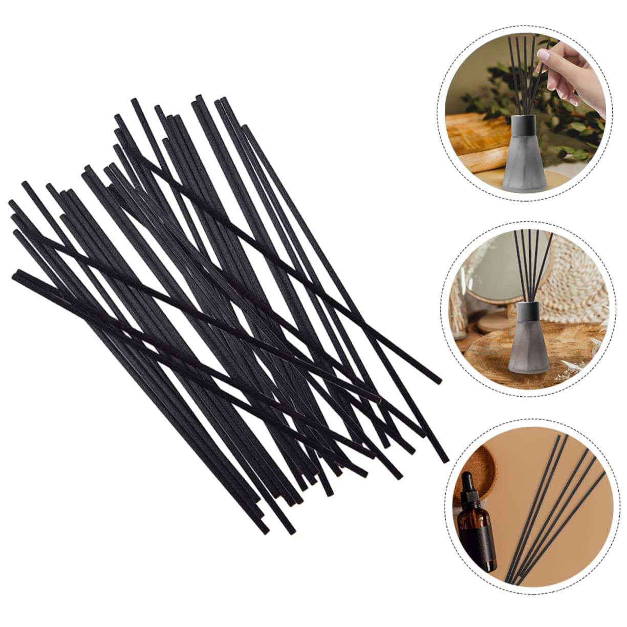 HOMOCONO 300pcs Diffuser Sticks Sticks for Essential Oils for Home Fragrance Spa Meditation and Travel Decor