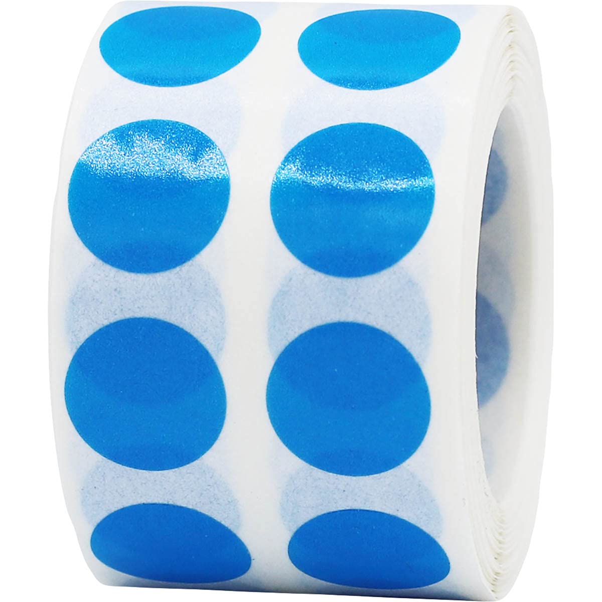 Blue 1/2" Inch Transparent Color Coding Labels, 1,000 Total Adhesive Stickers On A Roll, Ideal for Planners, Journals, Mailing Seals and Crafting