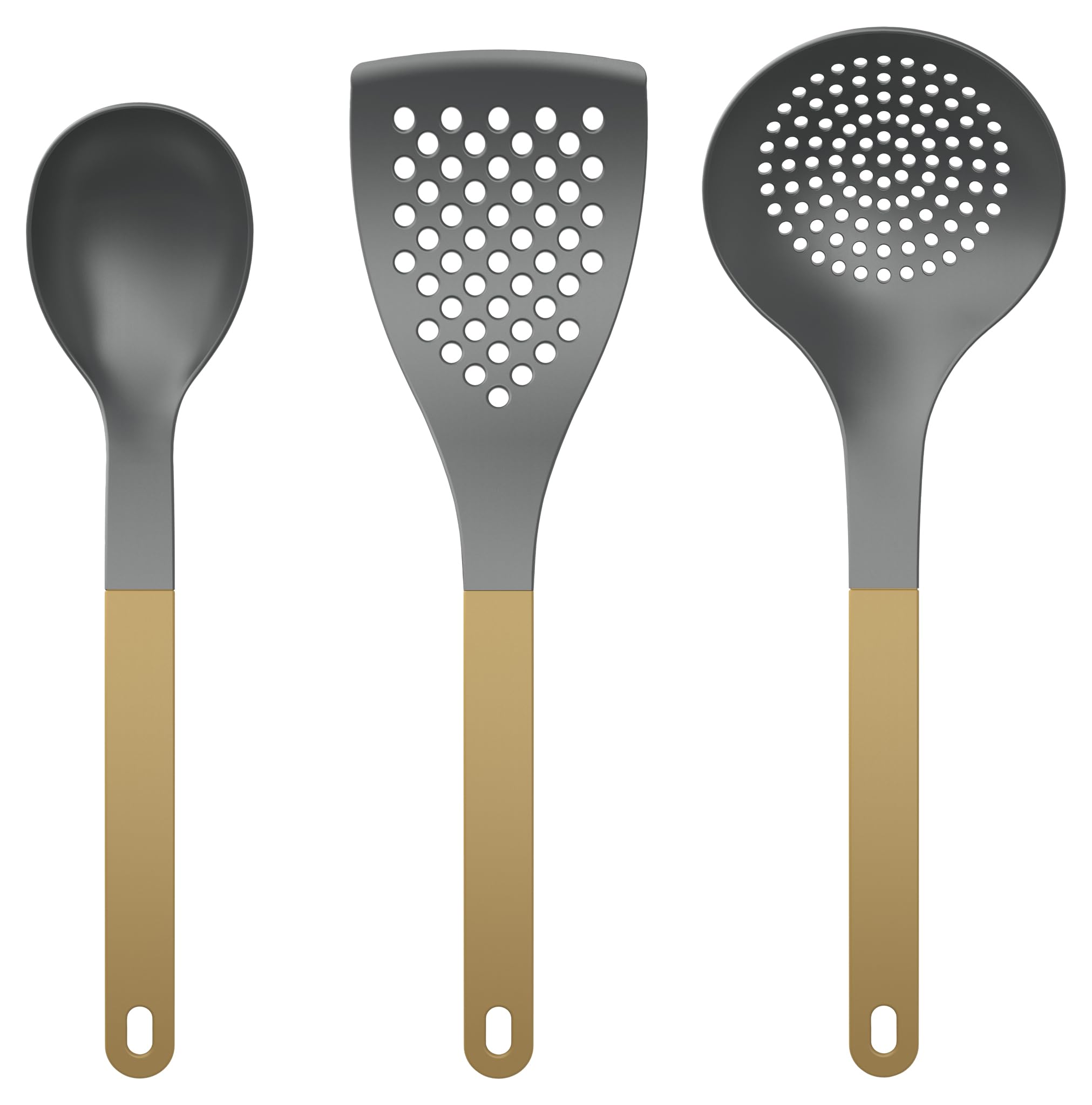 Utensilios de cocina Rosti NEW Optima, set de 3 piezas de alta durabilidad en curry