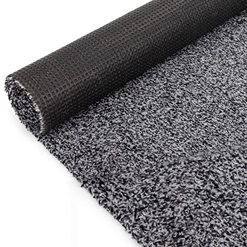 ANRO Schmutzfangmatte Teppich Läufer Flurläufer Bodenbelag Schmutzfangläufer Sauberlaufmatte Meterware Dover Grau 200x100cm