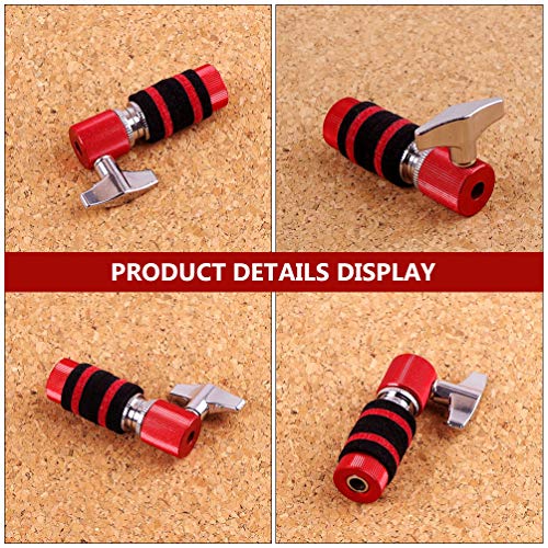 image for EXCEART Hi Hat Clutch Jazz Drum Red Clutch Hi Hat Stand Post Jazz Drum