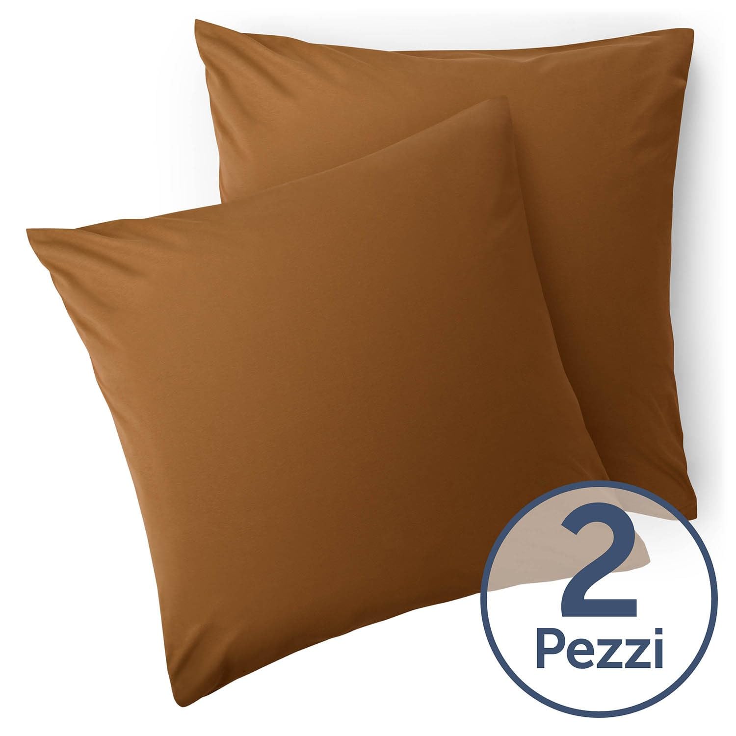 Blumtal Federe Cuscini Divano 50x50 cm - Set di Copricuscini per Divani in Microfibra a 2 Pezzi con Chiusura a Zip certificati Oeko-Tex, extra morbidi e lavabili - Marrone