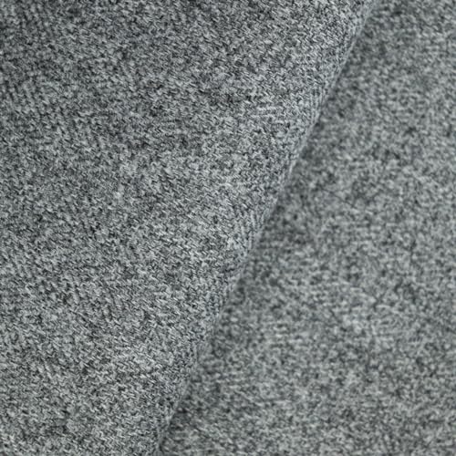 Grey Tweed Upholstery Fabric by The Metre Fire Retardant Material for Upcycling Sofas Chairs Bedroom Furniture (Full Metre)
