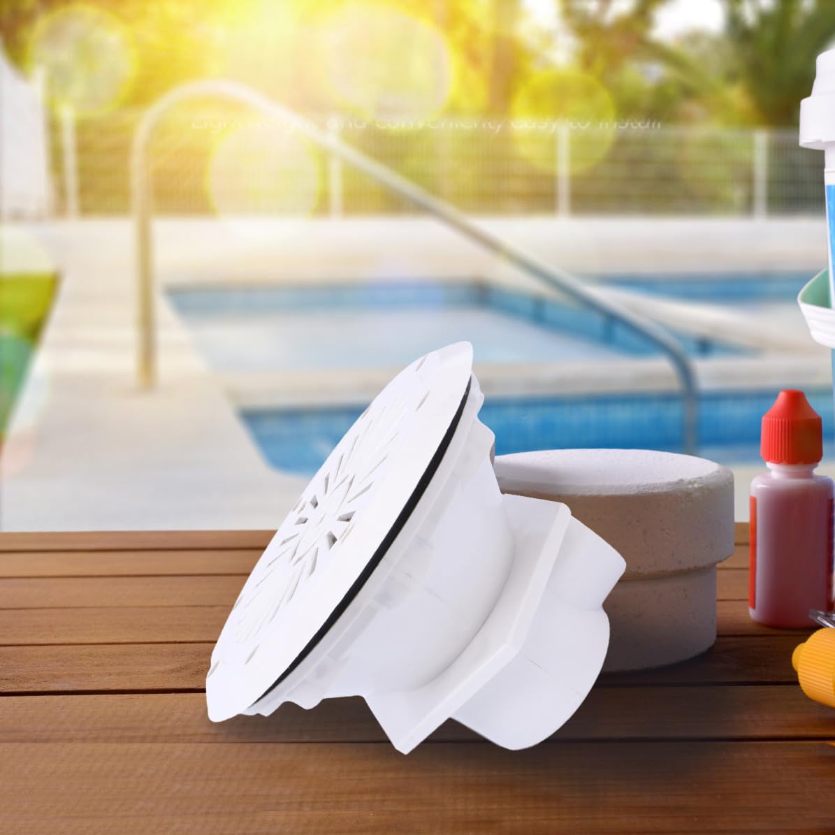 Plástico Desagüe Principal de Piscina Enterrada Blanco