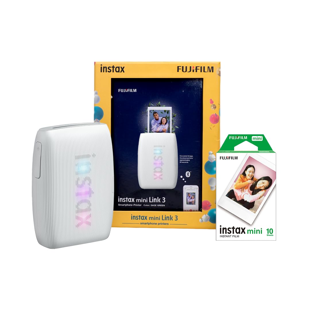 Fujifilm Instax Mini Link3 Printer Starter Kit -White