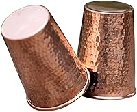 Vista 1 de Daddy Shoppe Vasos ayurvédicos de cobre puro para agua (juego de 2) vasos de agua vintage de buena salud martillados a mano