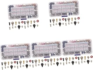 TEHAUX Fan Mounting Screw 5 sets Assortment Screw Screws Assorted Gasket Countersunk with Storage Graphics Standoffs for Drive Motherboard Mounting Power Case Kit Hard Computer