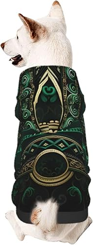 Sudaderas con capucha para perros en 3D con diseño de copos de nieve verdes para mascotas pequeñas, un disfraz acogedor para cachorros con estilo,