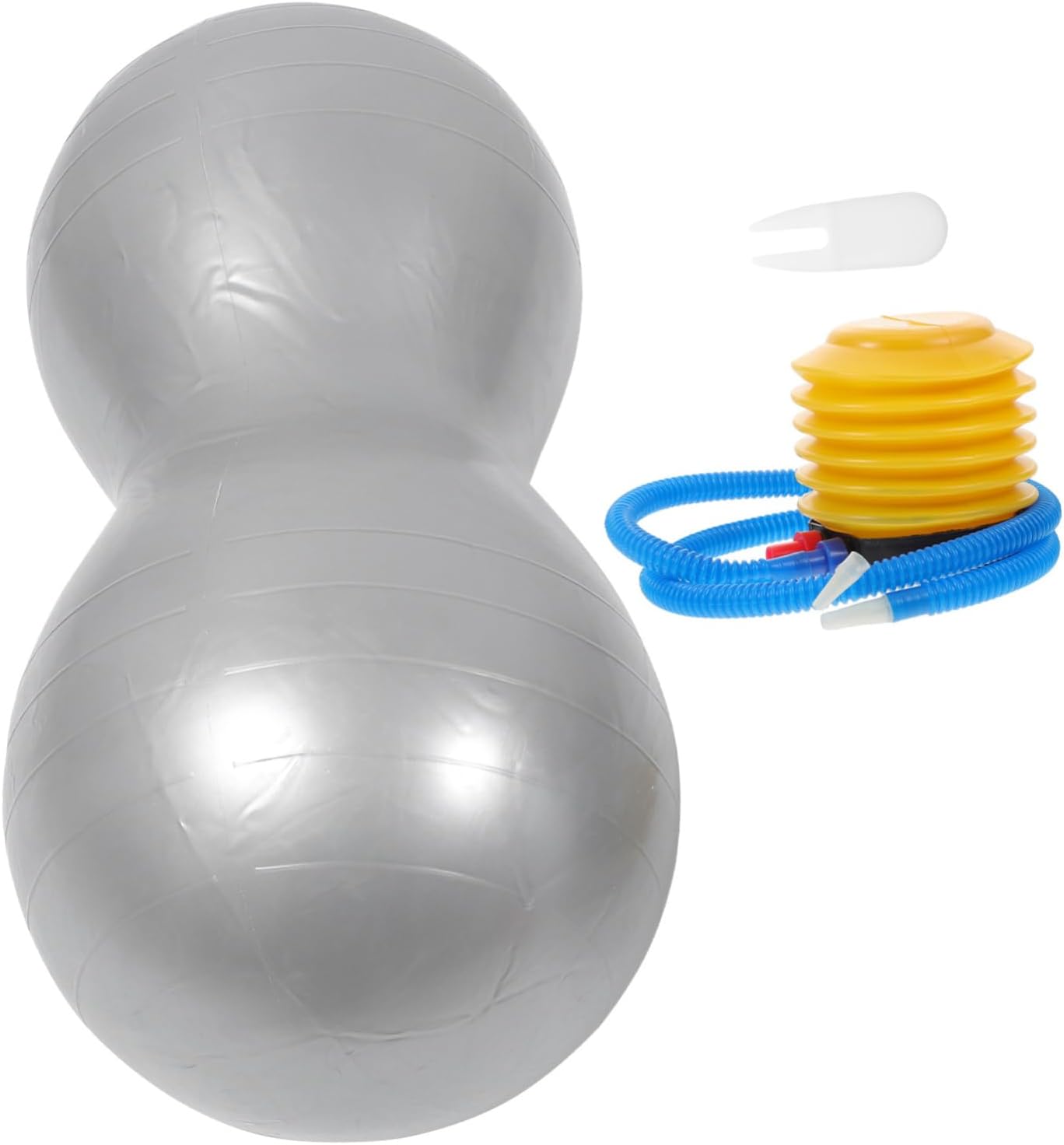 Kisangel 1set Thickened Peanut Shape Yoga -Burst Fitness Stability for Core Strength Balance Training and Physical Therapy Includes Pump and Accessories Suitable for All Ages