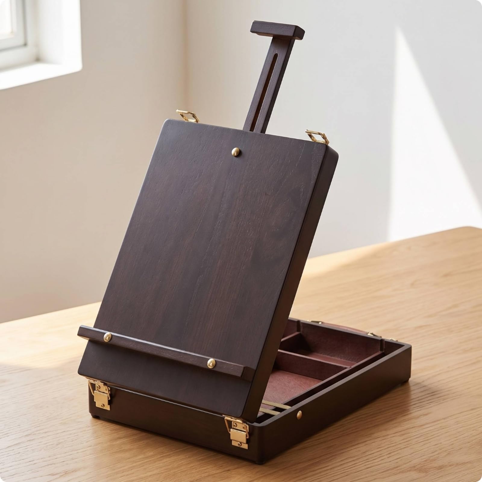 Cassetta in Legno con Coperchio Portatile Scatola con Coperchio Cerniera Pratica Chiusura in Metallo per, style to 2