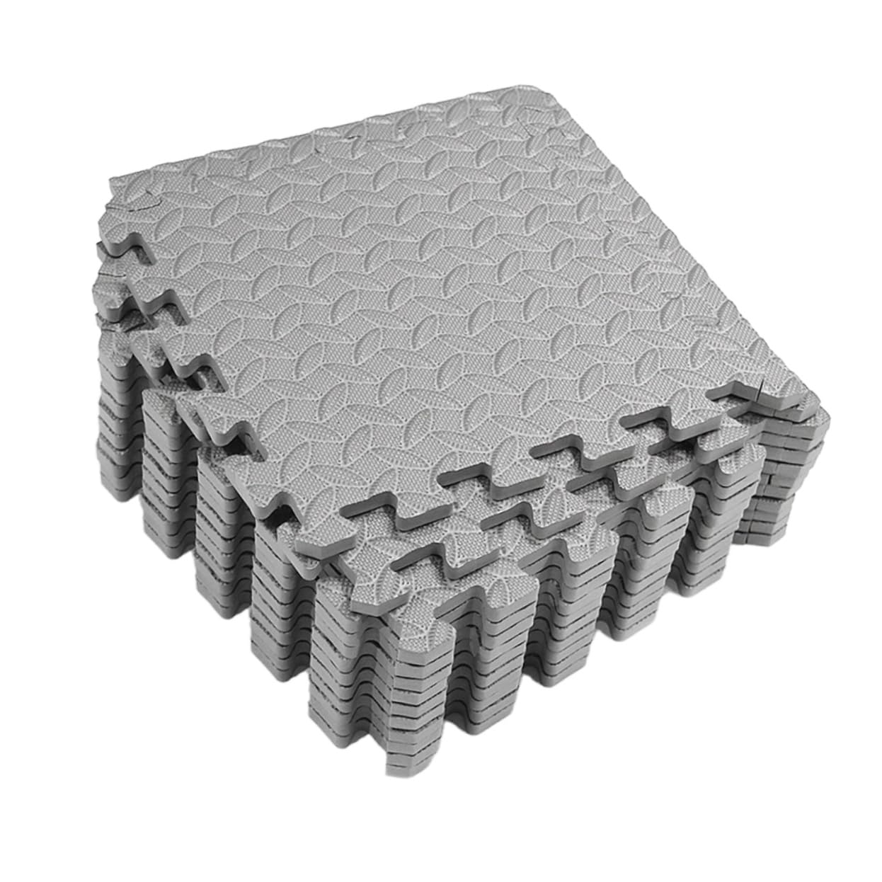 TOYANDONA Alfombra Colchonetas De Espuma para Ejercicios Baldosas De Espuma Entrelazadas Colchoneta De Gimnasia Esteras De Espuma Entrelazadas Piso De Espuma Grey