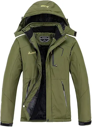 MOERDENG Men's Waterproof Ski Jacket Warm Winter Snow Coat Mountain Windbreaker Hooded Raincoat