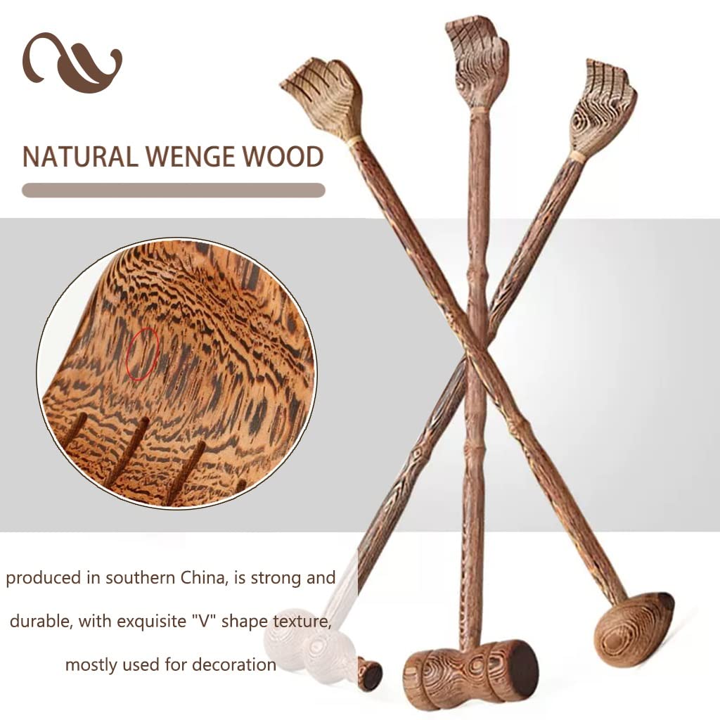Rückenkratzer, Rückenkratzer for ältere Menschen, Mehrzweck-Rückenkratzer mit langem Griff + Massagehammer, Komfortables Kratzwerkzeug(Gourd)