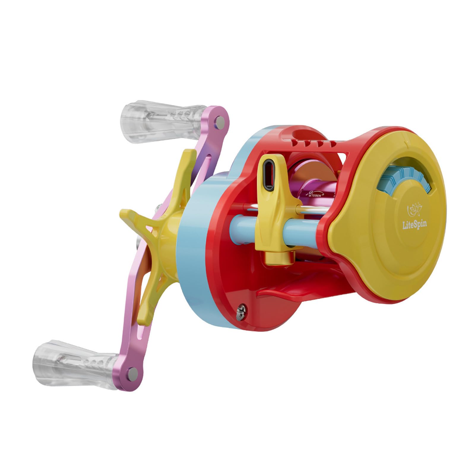 QIAOLIDA Colorful Baitcasting Fishing Reel Portable Rotates Fishing Reel With Electronic Charging For Smooth Casting