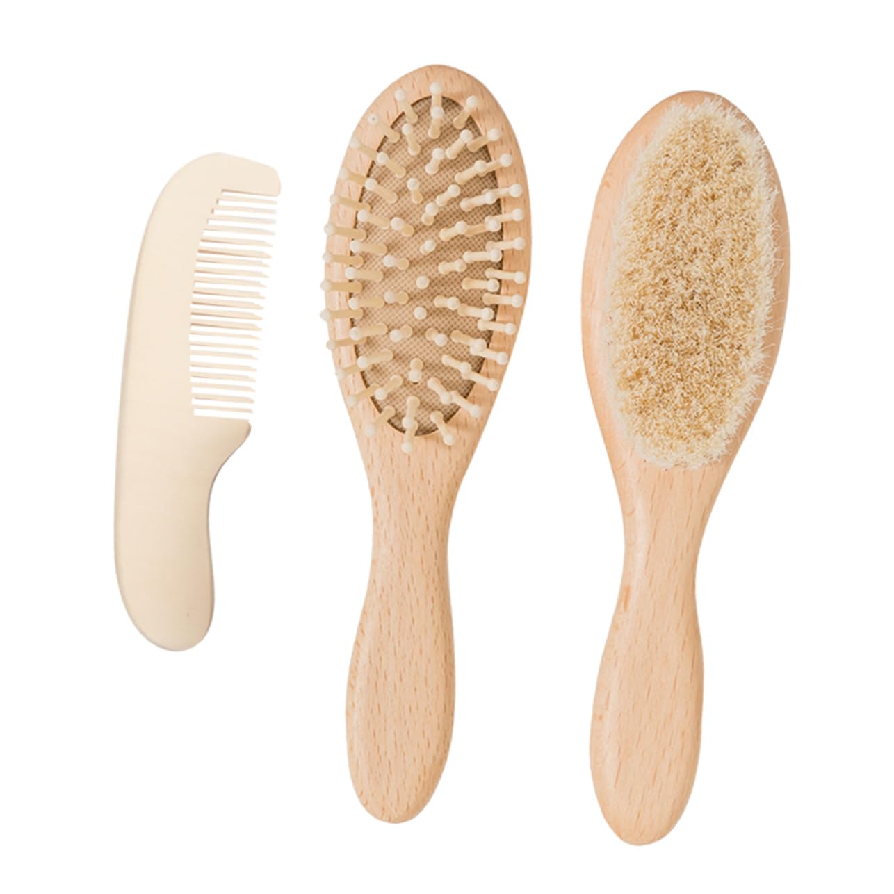 ULDIGI Bath Accessories Set Wooden Comb Brush Kit Baby Grooming Kit Scalp Massage Tools Hair Brush for Massaging Brush Comb