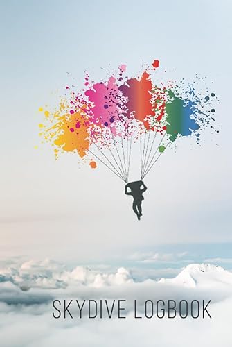 Skydive Log Book: Amazing skydiving record journal, suitable for 200 jumps (8.25" x 6")