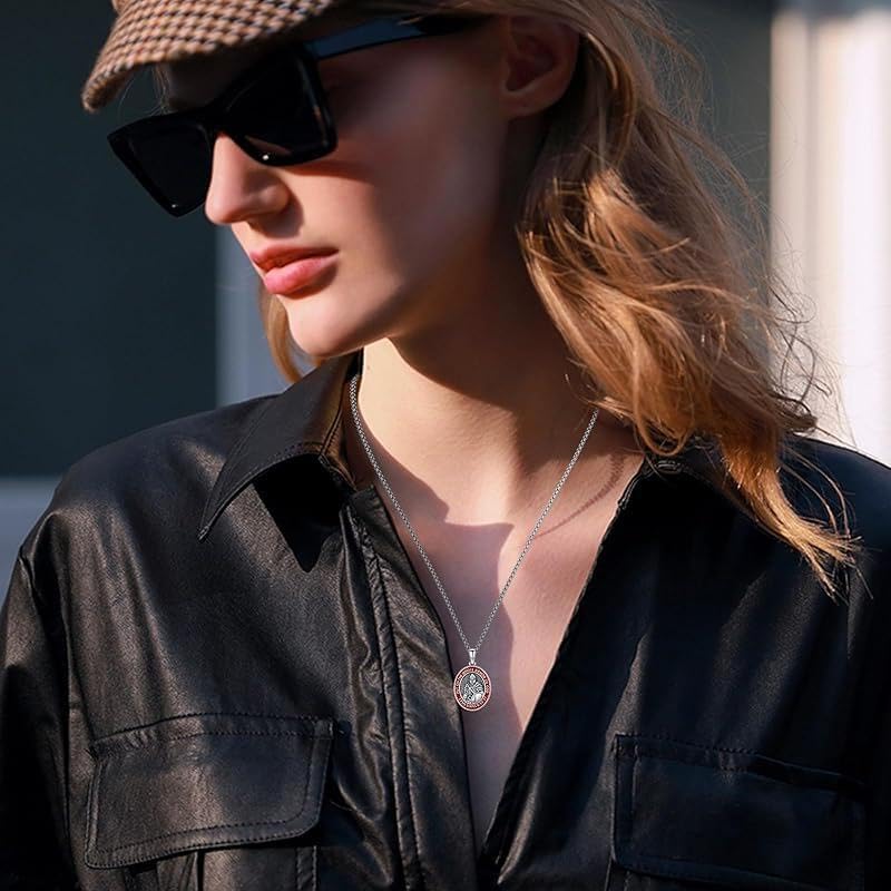 REDSUN 925 Sterling Silver Patron Amulet Necklace Jesus Cross/Knights Templar/St Michael/St Raphael/St George Protection Jewelry Gifts for Men Women, with Stainless Steel Chain - Image 6