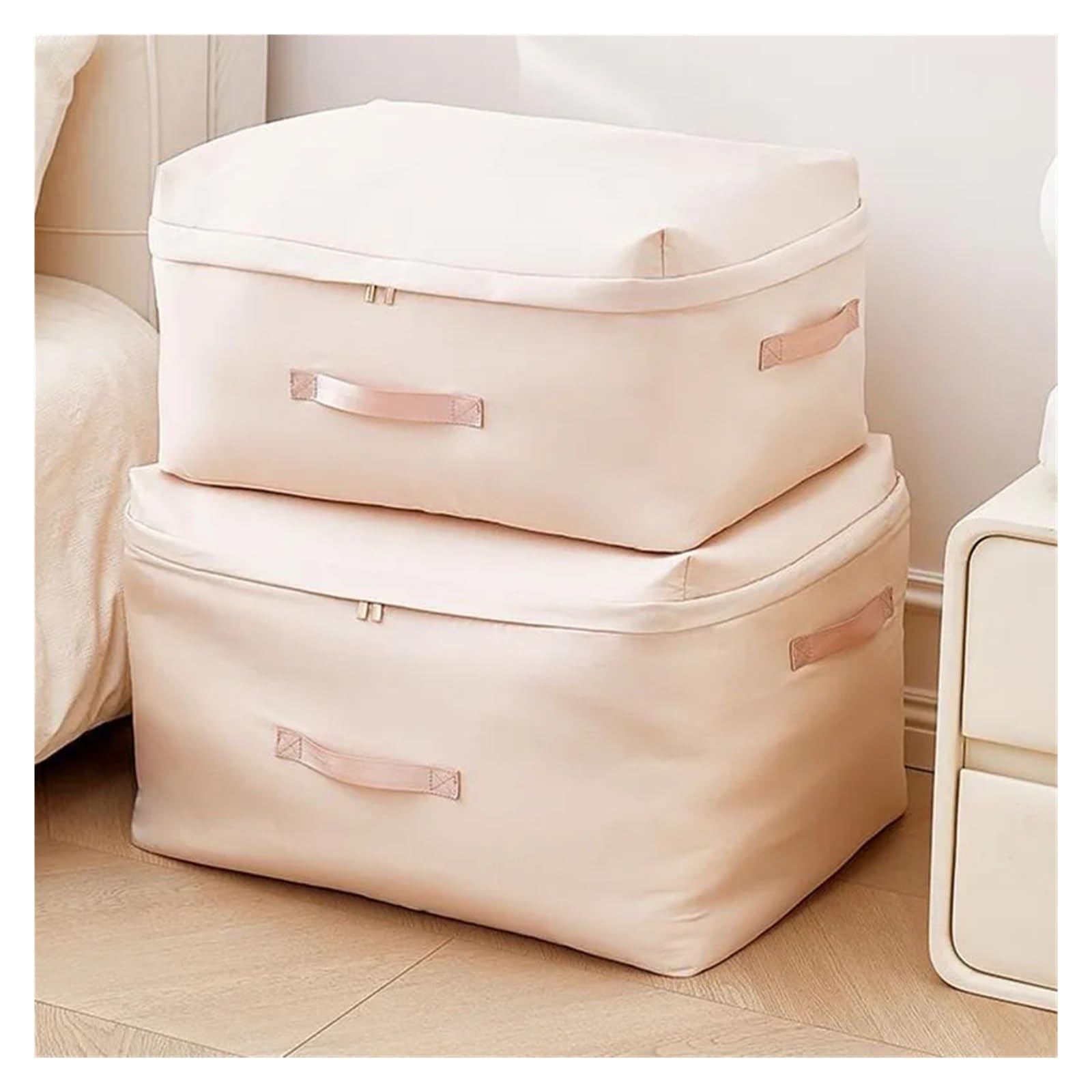 Kleidung Aufbewahrung Faltbare Aufbewahrungstasche Organizer for Decken, Stoff, Quilt, Aufbewahrungstasche, Almacenamiento, Ropa, Closet Organizer Bag Travel Home(Pink,XXL)