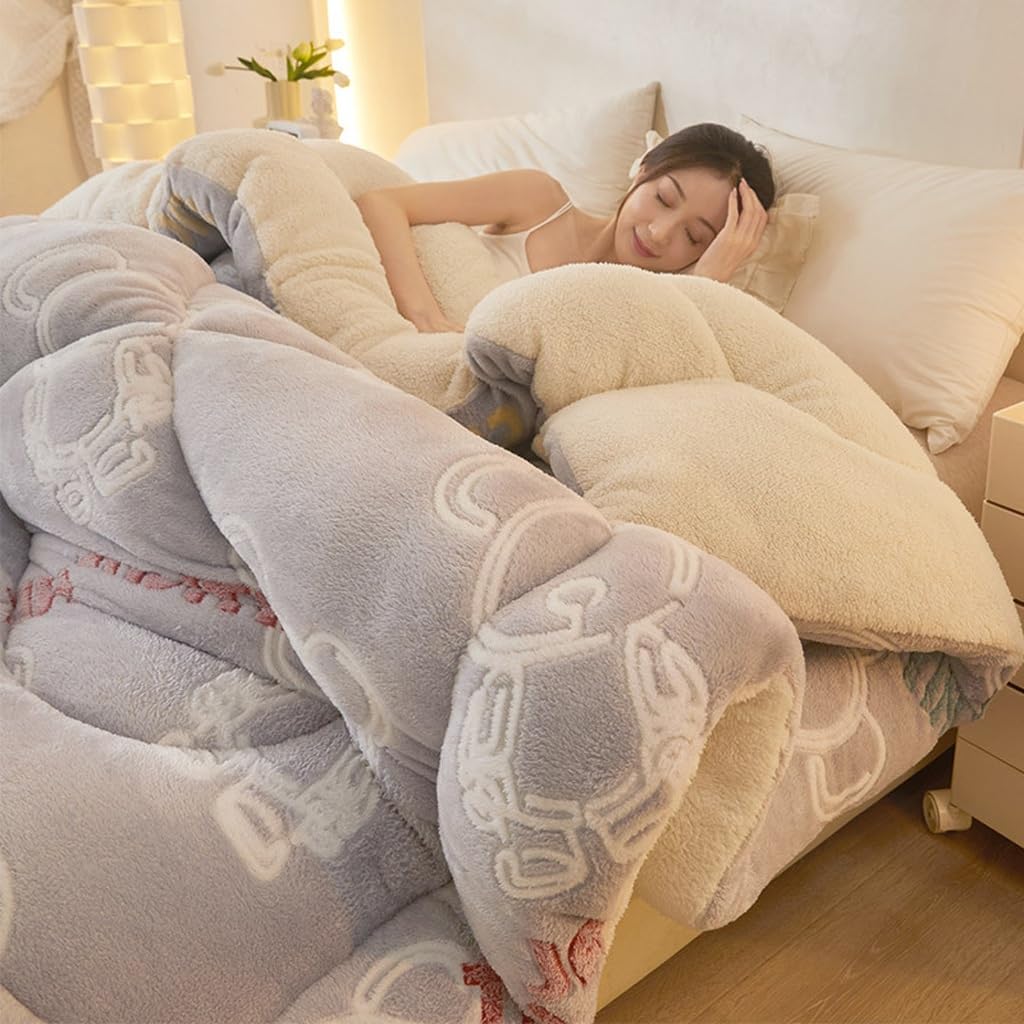 Couette d'hiver chaude en peluche contre le froid nocturne