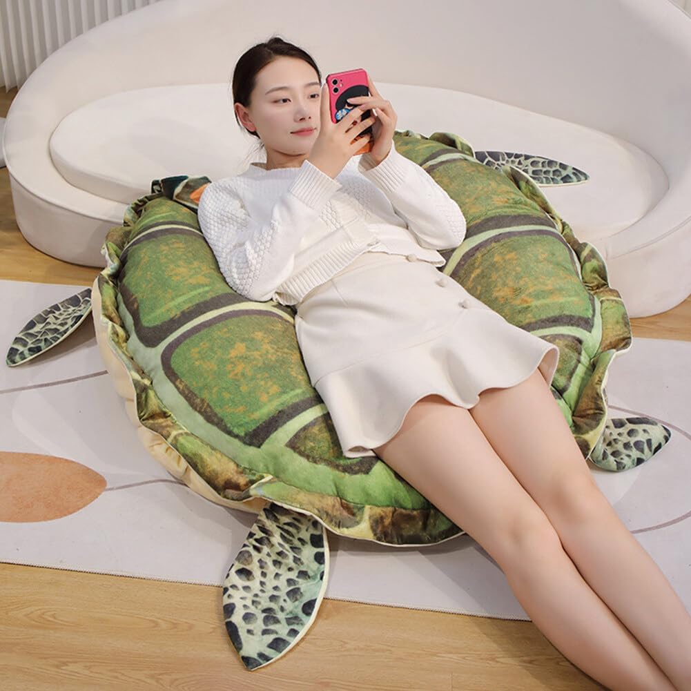 WENNEWU Coussin Portatif En Carapace De Tortue, Oreiller En Peluche Geant Drole Cosplay Animal Costume Oreiller Decoratif Cou Amz