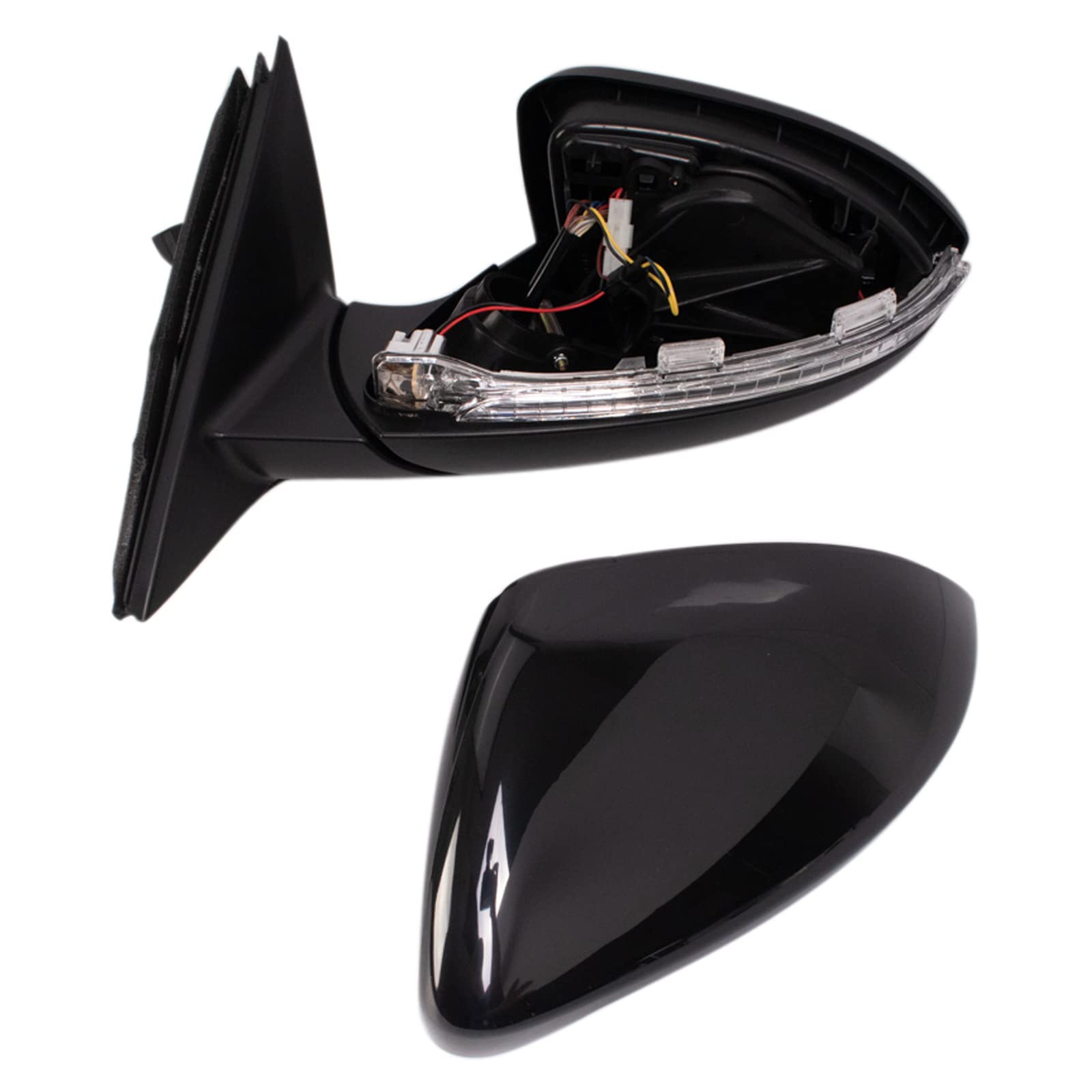 TRQ Left Mirror with Memory Drivers Side Compatible with 2019-2022 Volkswagen Jetta VW1320175
