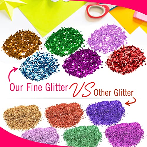 Purpurina lavanda de 1 libra: brillo fino multicolor para manualidades 5