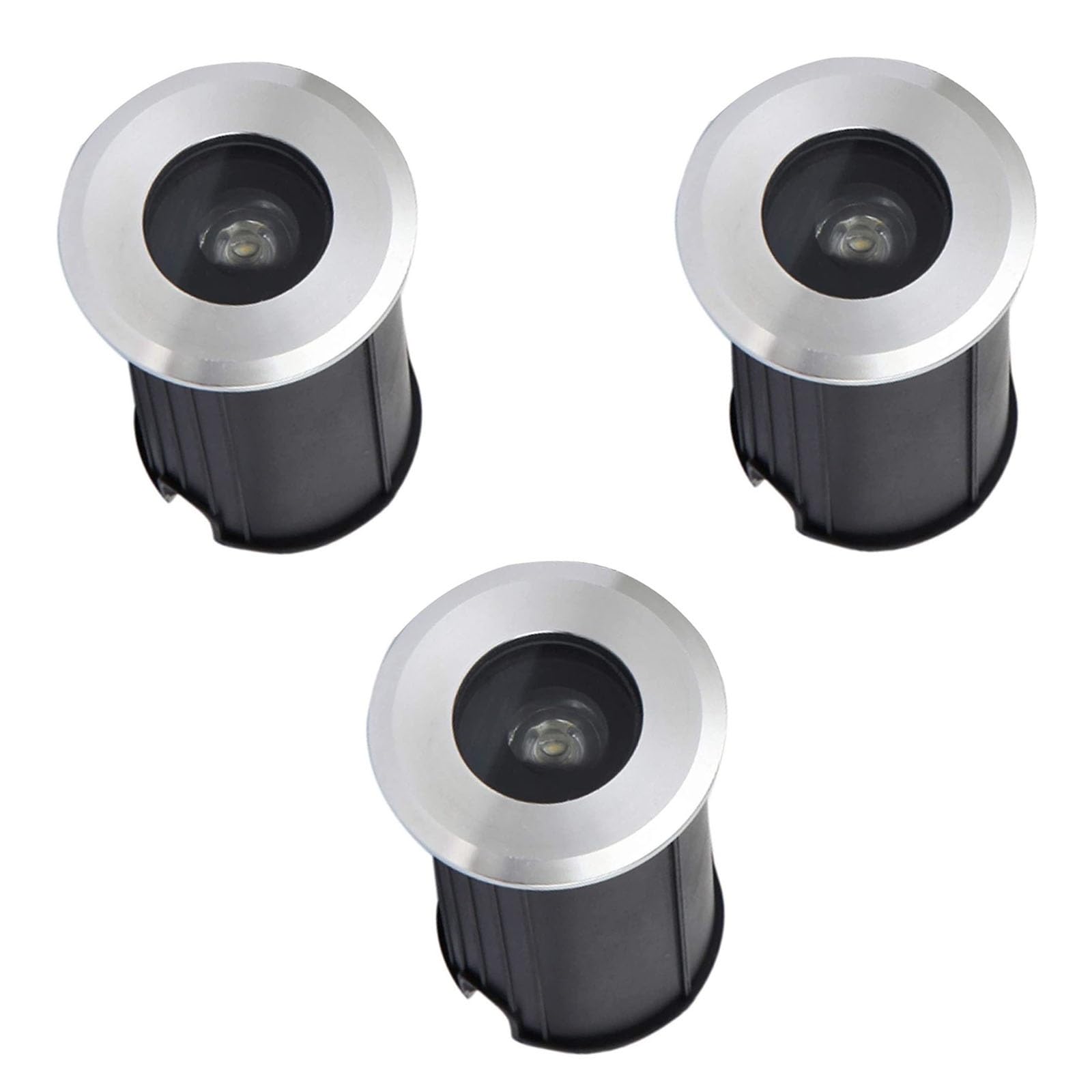 3PCS Recessed Underwater Light - Ground LED Landscape Lights, 12V/24V Miniature Underwater Recessed Spotlight, IP68 Waterproof Saltwater Pool Light, For Swimming Pool, Outdoor, Stairs ( Color : Green