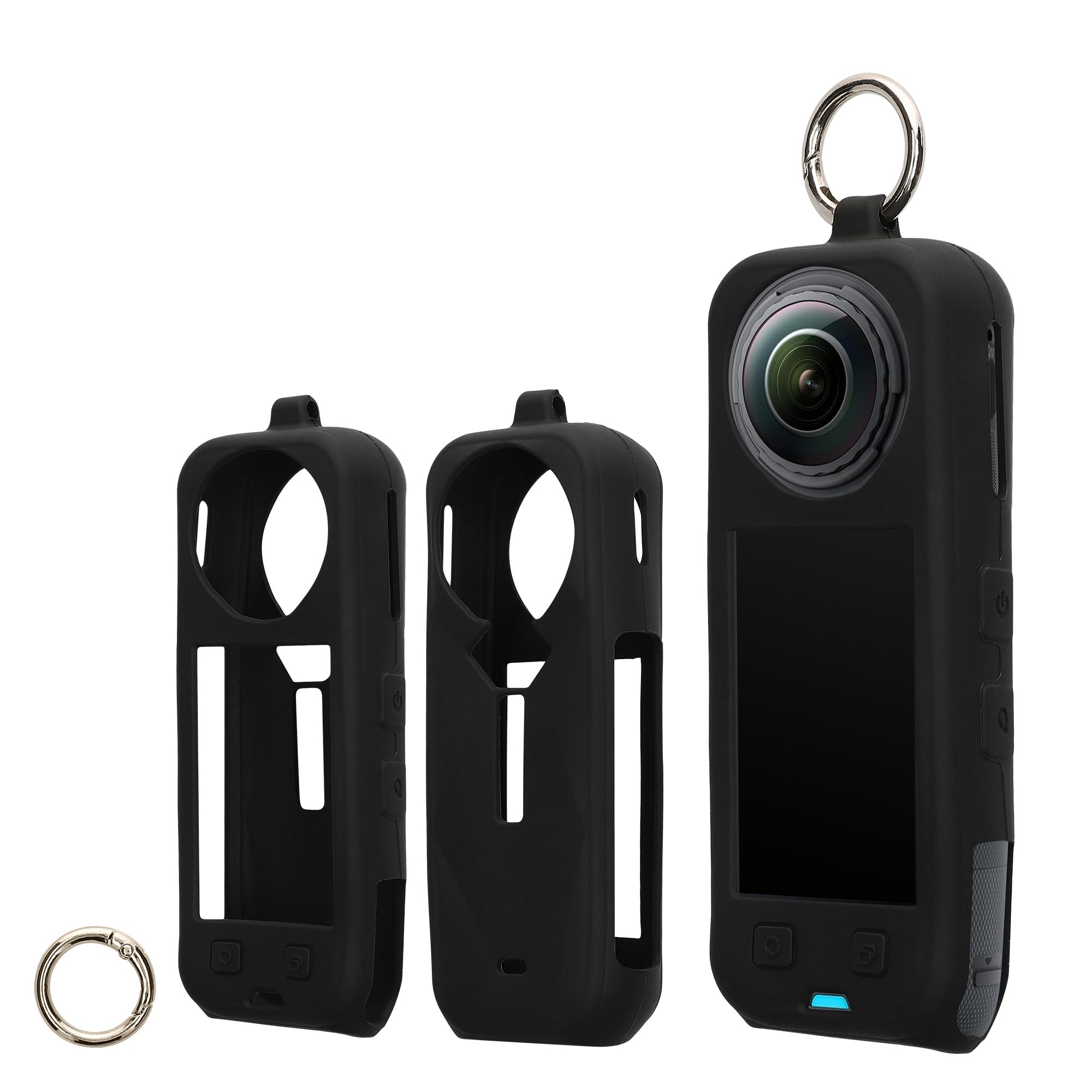 kwmobile Silikonowe etui kompatybilne z Insta360 X5 - etui ochronne na aparat - czarne