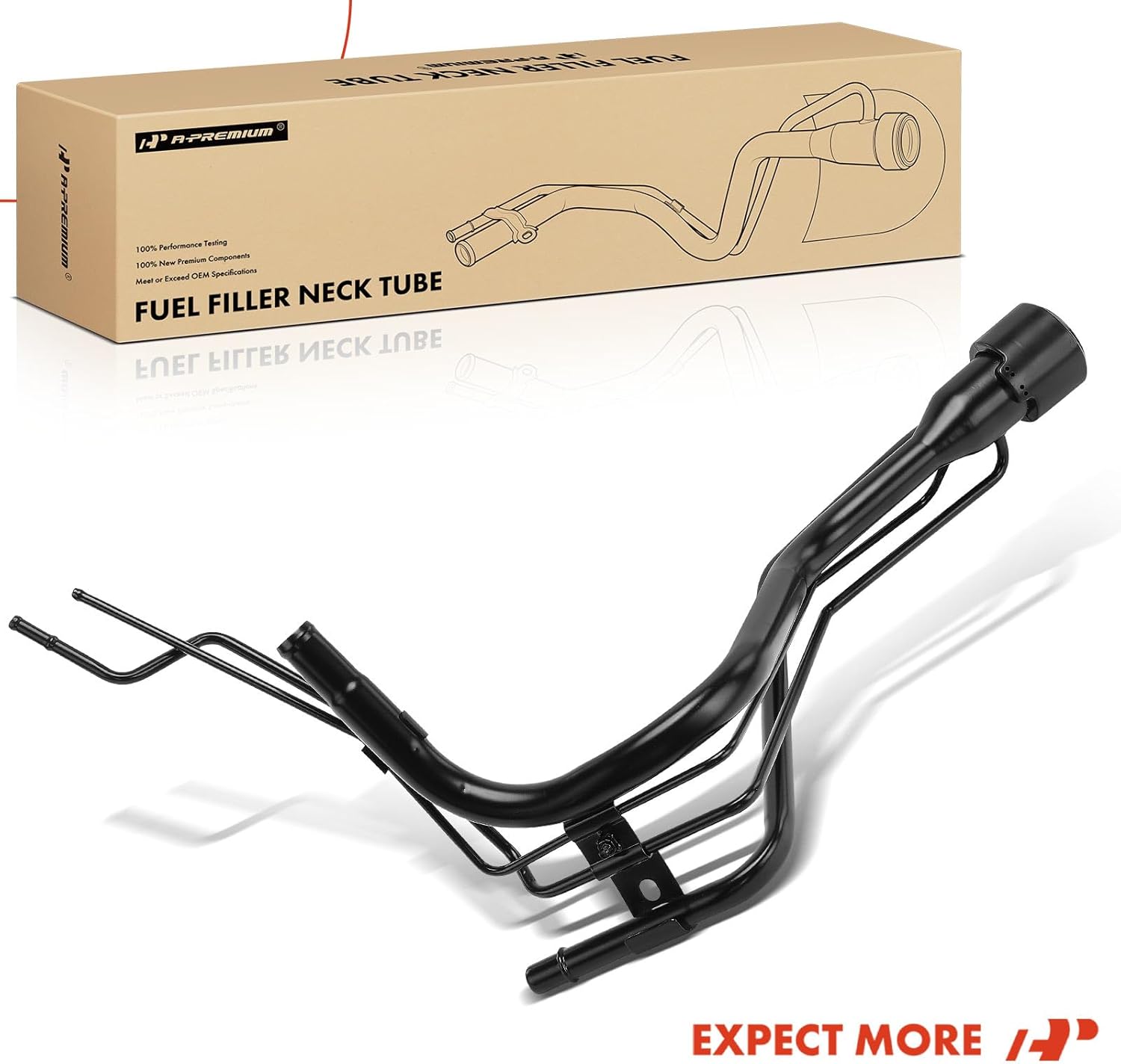A-Premium Fuel Tank Filler Neck Pipe Hose Compatible with Toyota Echo 2004 2005 1.5L Hatchback Petrol, Replace# 77201-52260